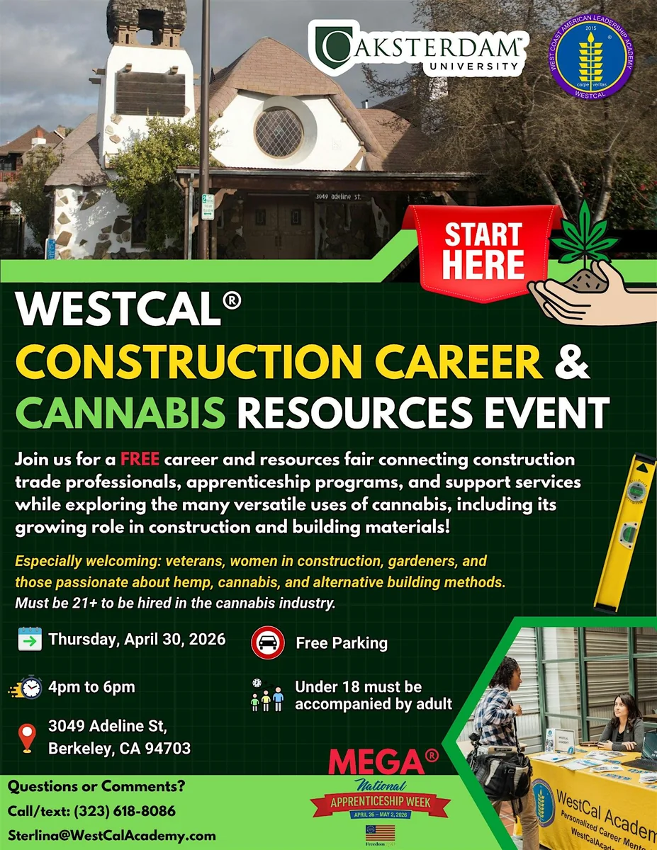 Promotional artwork for WestCal Hemp & Cannabis Opportunities Event