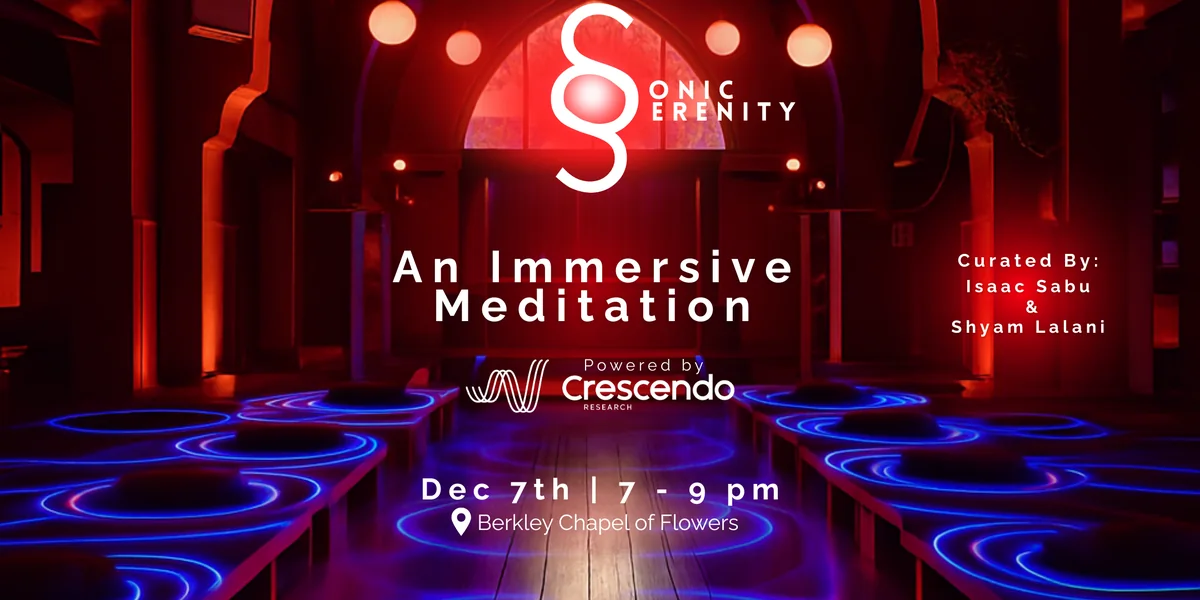 Promotional artwork for Sonic Serenity: An Immersive Sound Meditation