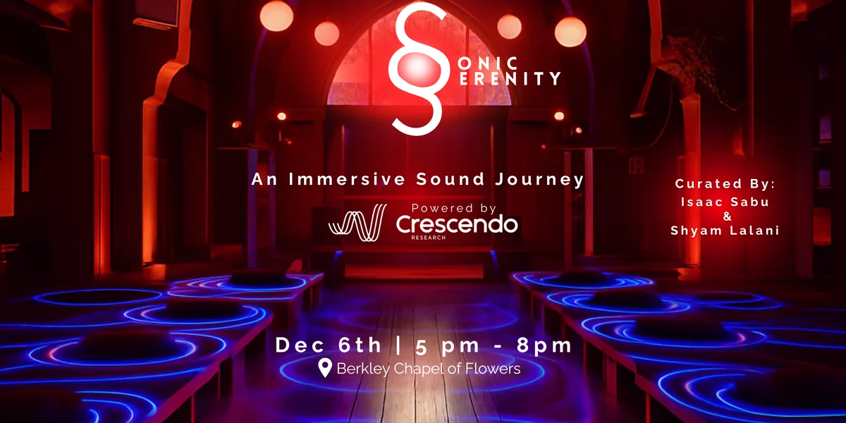 Promotional artwork for Sonic Serenity - An Immersive Sound Journey